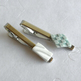 noji(楠 -kusunoki-)  有田焼ネクタイピン2個セット A10-214_イメージ2