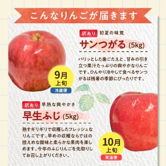【 2025年 先行予約 9月発送開始】 訳あり りんご リンゴジュース 定期便 4回 セット 【 サンふじ 早生ふじ サンつがる 青森 林檎 リンゴ 送料無料 定期 フルーツ 】