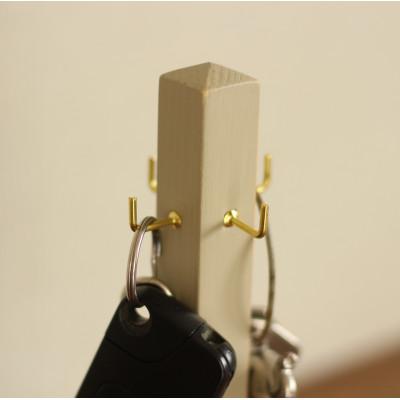 ふるさと納税 美幌町 木と真鍮のキースタンド アンティークホワイト【申込後に製作いたします】 |  | 02