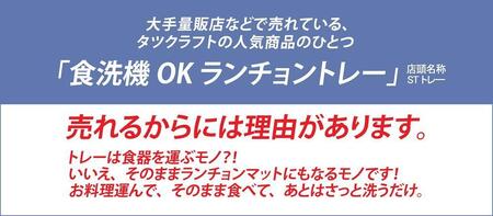 【ブルー2枚組】タツクラフト ST ランチョン トレー M 33cm チェック 