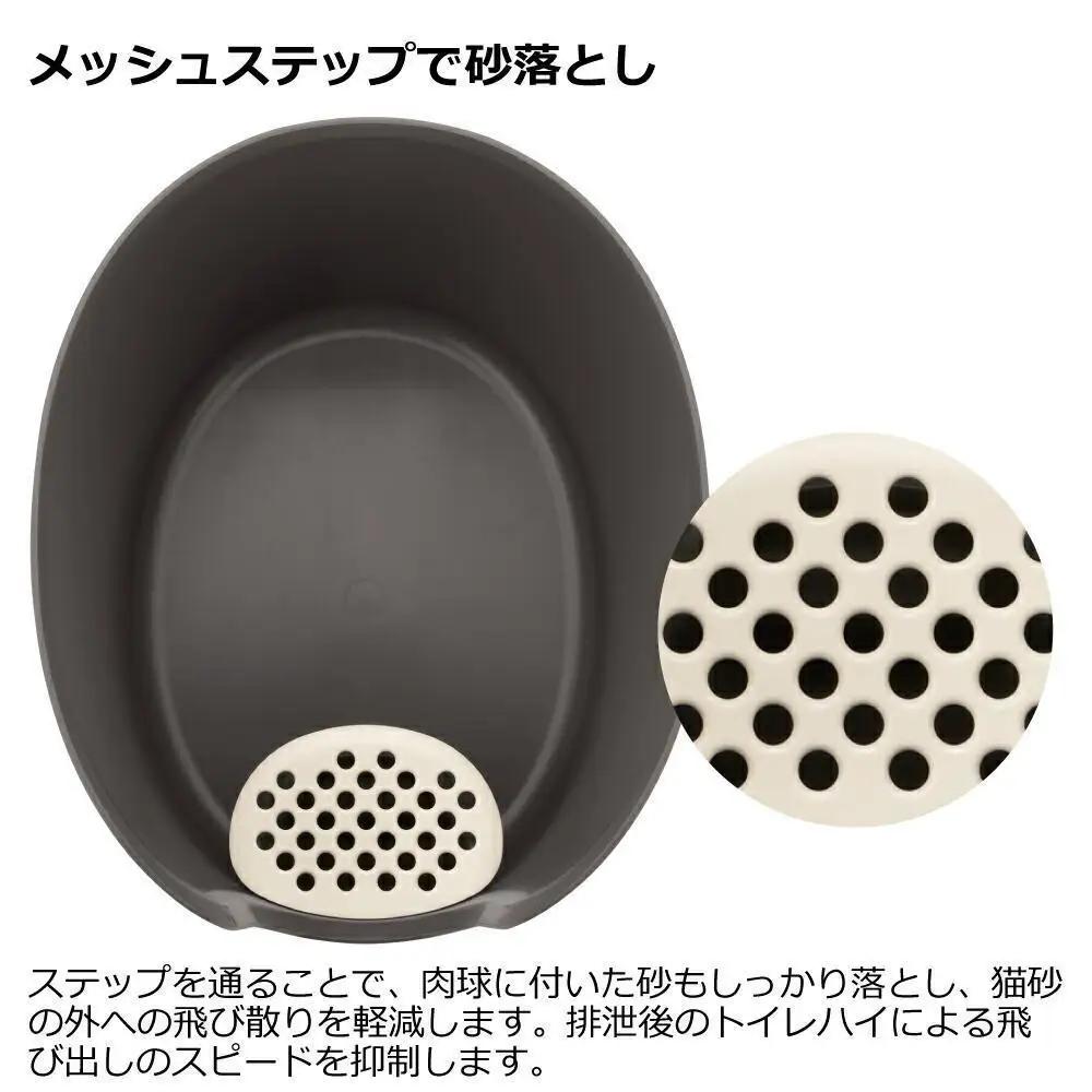 ラプレ 壁高ネコトイレ【ダークグレー】