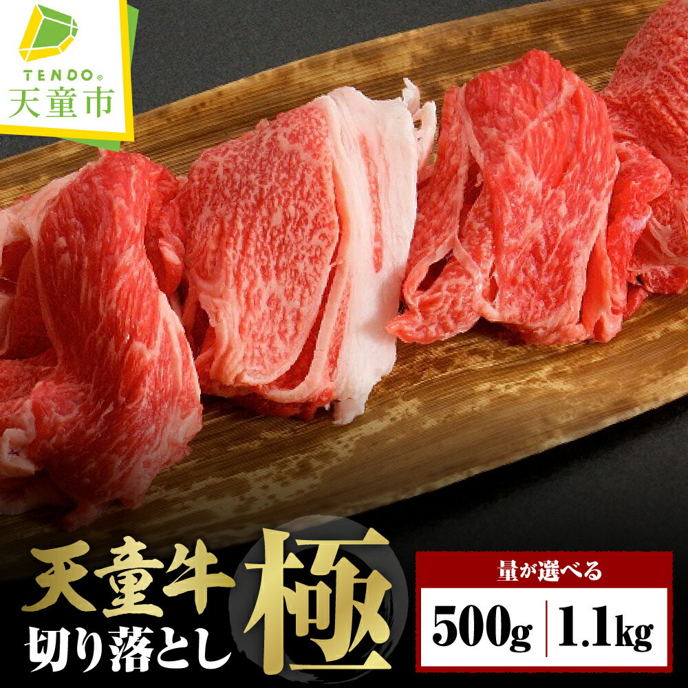 【ふるさと納税】 天童牛『極』切り落とし 選べる内容量 500g 1.1kg 国産 黒毛和牛 和牛 牛肉 ブランド牛 山形牛 肉 冷凍 肉豆腐 肉じゃが しぐれ煮 肉野菜炒め プルコギ 家庭用 のし 贈答 ギフト プレゼント お取り寄せ グルメ 食品 送料無料 【 山形県 天童市 】