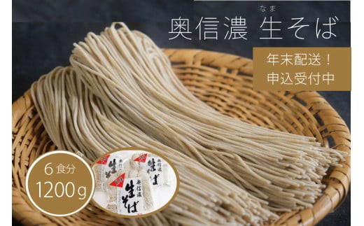 
            【年末発送・年越しそば】信濃富士そば農場「奥信濃 黒姫生(なま）そば」6食分 1200g　限定400セット【長野県信濃町ふるさと納税】
          