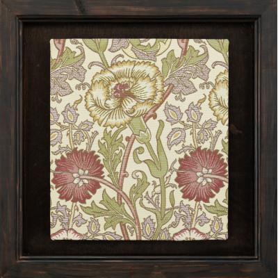 ふるさと納税 岡崎市 ウィリアムモリスデザイン　壁掛け　額縁セット　ピンクアンドローズ