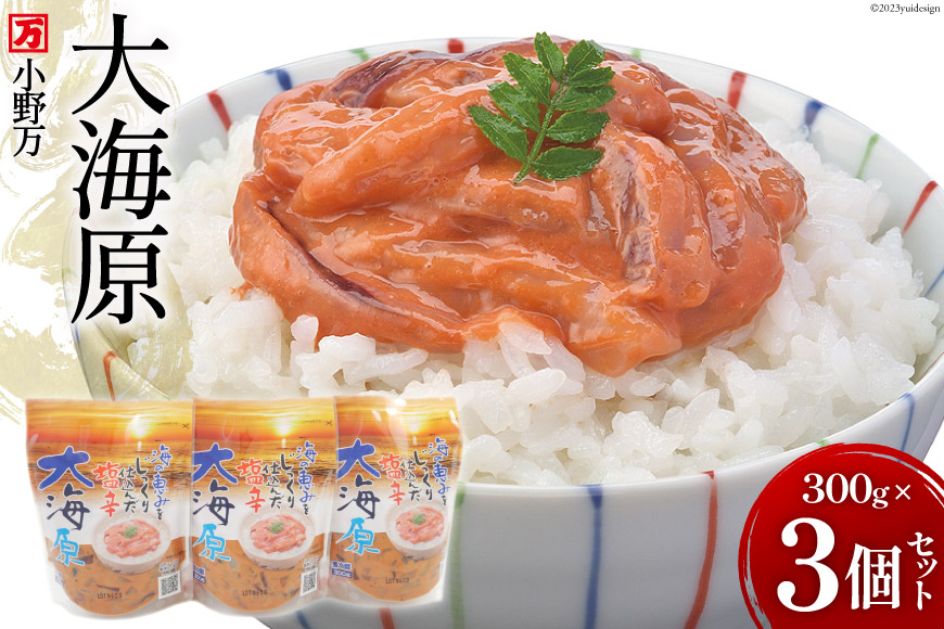 海の恵みをじっくり仕込んだ塩辛 大海原 300g 3個セット【ご飯のお供に、酒の肴に】 [小野万 宮城県 気仙沼市 20564654] 魚 魚介類 いか イカ 塩辛 いか塩辛 イカ塩辛 冷蔵 酒の肴 おつまみ ご飯のお供