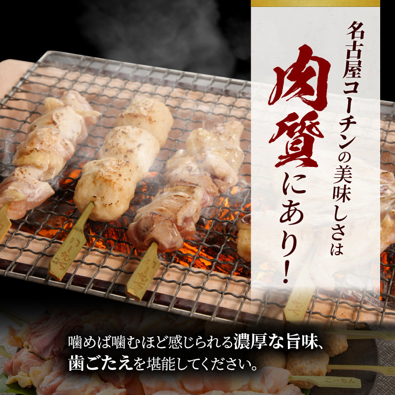名古屋コーチン焼鳥　5種20本セット（もも・むね・手羽中・皮・つくね）