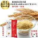 【ふるさと納税】米 新米【令和6年産 新米先行予約】 新之助【玄米】3kg(1袋)×9回毎月 計27kg 新潟県産 農家直送 糸魚川 根知産 令和6年産 小田島建設 美味しい 農家自慢 お米 おにぎり お弁当 玄米 米 産直 産地直送 お取り寄せ