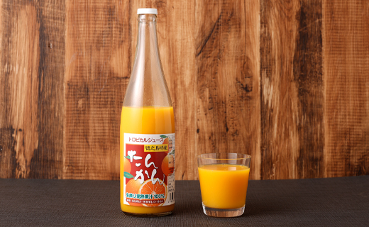 天城町産 果汁100％ 宝果樹園 タンカンジュース 3本セット(720ml×3) タンカン AT-5