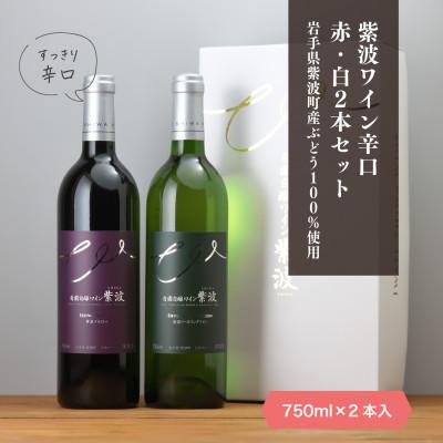 ふるさと納税 紫波町 【ギフト箱・包装・無地のし付】自園自醸ワイン紫波　辛口ワイン2本セット