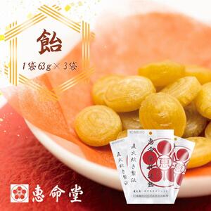 屋久島・種子島産ガジュツ配合 恵命堂我述飴（3袋セット）