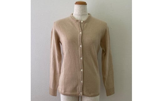 
レディースカーディガン（ベビーカシミヤ100%）　ベージュ（Ｍサイズ） 20402M
