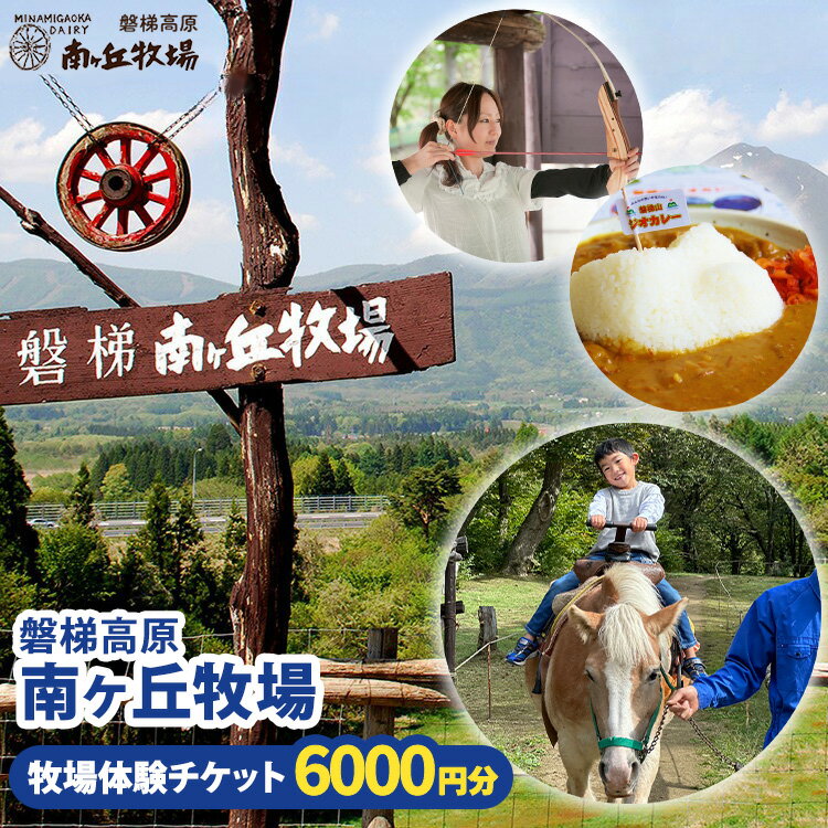 【ふるさと納税】＼レビュー投稿でお米プレゼント／磐梯高原南ヶ丘牧場 ふるさと応援券（6,000円分）　チケット