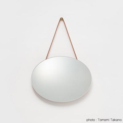 ふるさと納税 津山市 ヒノキのオーバルミラー　スモール(ウレタン塗装)　TSUYAMA FURNITURE |  | 01