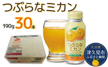 つぶらな ミカン ジュース 190g×30本 | みかん ジュース 津久見市