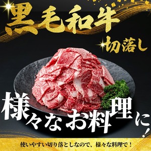 国産 黒毛和牛 切落し 計600g（300g×2P） 牛肉 牛 切り落とし 切落し 小間切れ 小分け 真空パック a0-374
