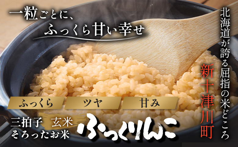 【令和7年度産】 ふっくりんこ 玄米 10kg ｜ オンライン 申請 ふるさと納税 北海道 新十津川 北海道産 米 ブランド ブランド米 お米 北海道米 道産米 ご飯 美味しい ギフト  贈り物 お取