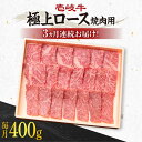 【ふるさと納税】【全3回定期便】《A4〜A5ランク》 壱岐牛 極上 ロース 400g（焼肉用）《壱岐市》【壱岐市農業協同組合】 [JBO083] 冷凍配送 黒毛和牛 A5ランク 肉 牛肉 ロース 焼肉 焼き肉 赤身 定期便 BBQ 焼肉用