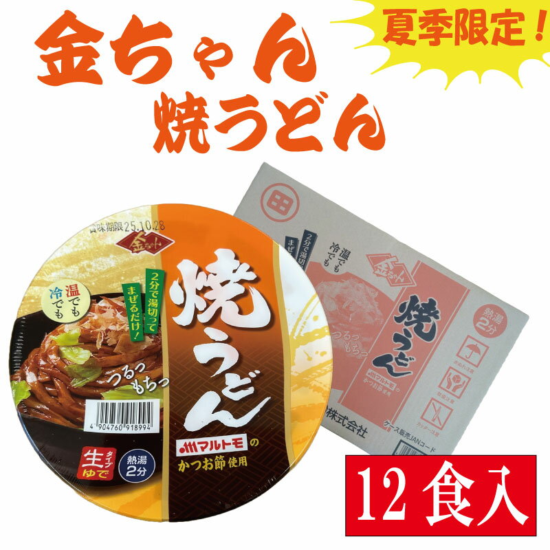 【ふるさと納税】 うどん 165g × 12個 焼きうどん 金ちゃん インスタント カップ 即席 生タイプ 徳島製粉