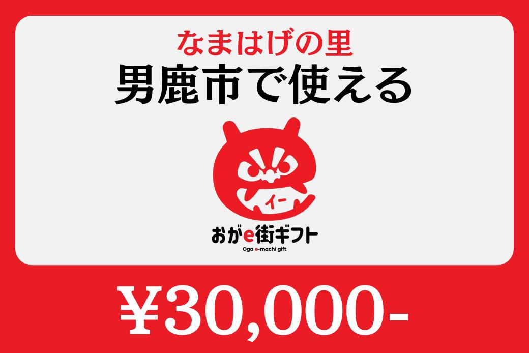 【JALの旅先納税】電子商品券「おがe街ギフト」 30,000円分