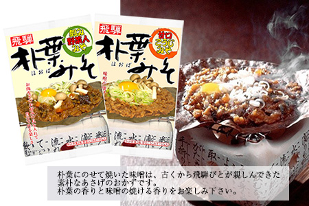 朴葉みそ 袋入（刻み野菜×3袋・甘口こうじ×3袋）計6袋 2種類食べ比べ 味噌 ほおば ホオバ 贈答 ギフト 下呂温泉【3-9】